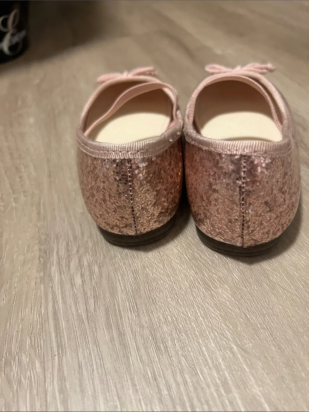 GAP Rose Gold Glitter Mary Jane Flats